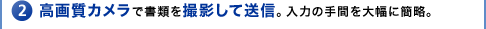 ���掿�J�����ŏ��ނ��B�e���đ��M�B���͂̎�Ԃ�啝�Ɋȗ��B