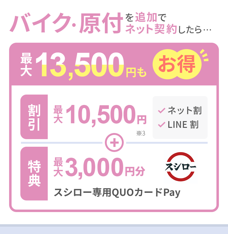 �o�C�N�E���t�ی���ǉ��Ńl�b�g�_�񂵂���...�ő�13,500�~������