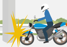バイク保険の自損事故傷害特約 単独事故も補償 チューリッヒ
