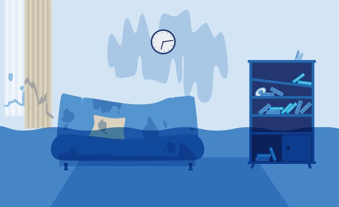 地震による津波で床上浸水し、家財が使えなくなった