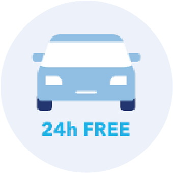 レンタカー 24時間無料！