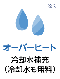 オーバーヒート 冷却水補充（冷却水も無料） ※3