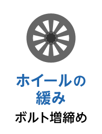 ホイールの緩み ボルト増締め